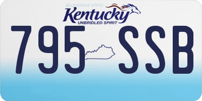KY license plate 795SSB