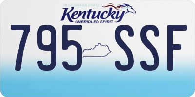 KY license plate 795SSF