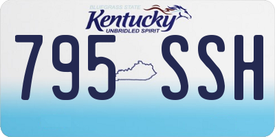 KY license plate 795SSH