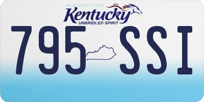 KY license plate 795SSI
