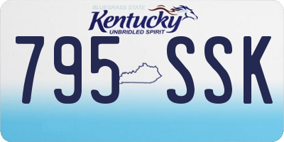 KY license plate 795SSK