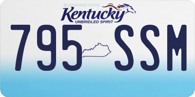 KY license plate 795SSM