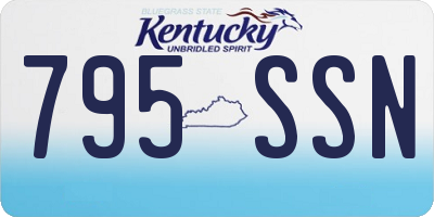 KY license plate 795SSN