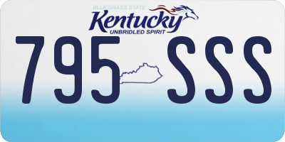 KY license plate 795SSS