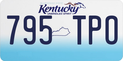 KY license plate 795TPO