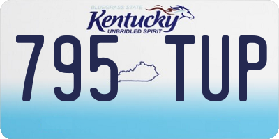 KY license plate 795TUP