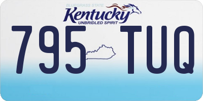 KY license plate 795TUQ