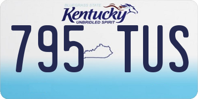 KY license plate 795TUS