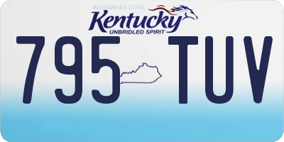 KY license plate 795TUV