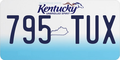 KY license plate 795TUX