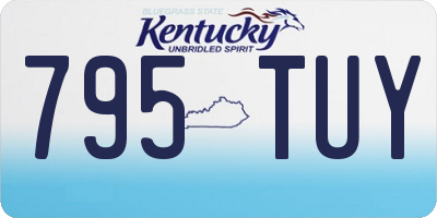 KY license plate 795TUY