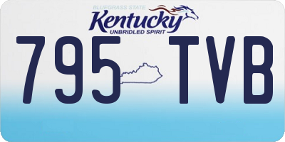 KY license plate 795TVB