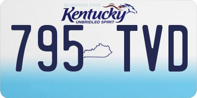 KY license plate 795TVD
