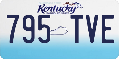 KY license plate 795TVE