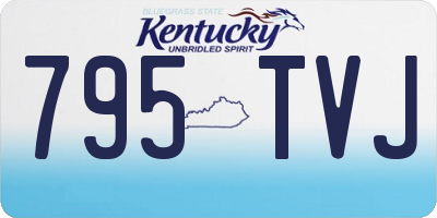 KY license plate 795TVJ
