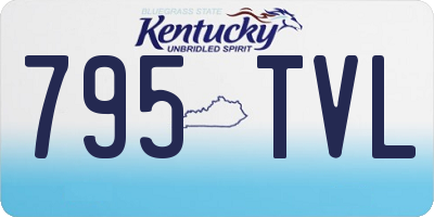 KY license plate 795TVL