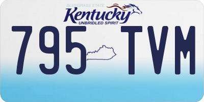 KY license plate 795TVM