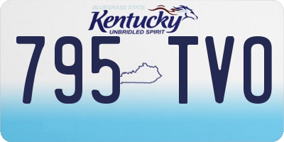 KY license plate 795TVO
