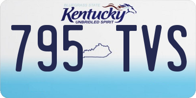 KY license plate 795TVS