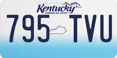 KY license plate 795TVU