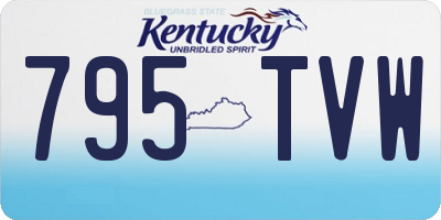 KY license plate 795TVW