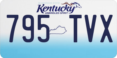 KY license plate 795TVX