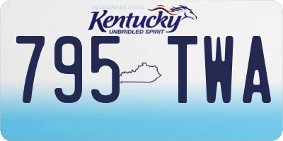 KY license plate 795TWA