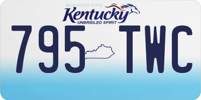 KY license plate 795TWC