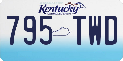 KY license plate 795TWD