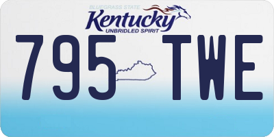 KY license plate 795TWE