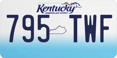 KY license plate 795TWF