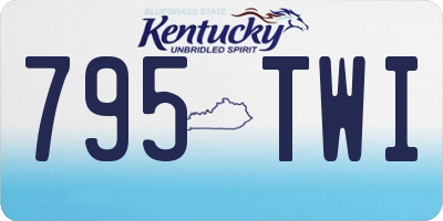 KY license plate 795TWI