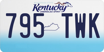 KY license plate 795TWK