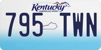 KY license plate 795TWN