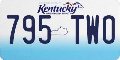 KY license plate 795TWO