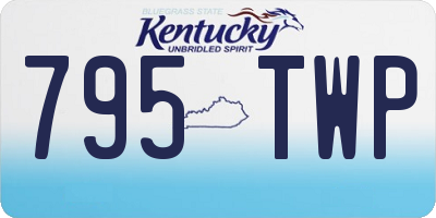 KY license plate 795TWP