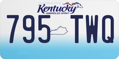 KY license plate 795TWQ