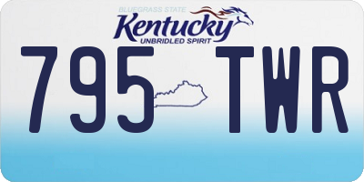 KY license plate 795TWR