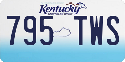 KY license plate 795TWS
