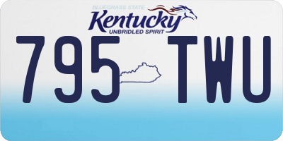 KY license plate 795TWU