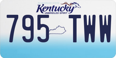 KY license plate 795TWW