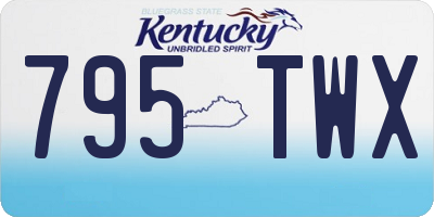 KY license plate 795TWX