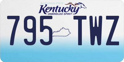KY license plate 795TWZ
