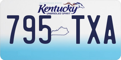 KY license plate 795TXA