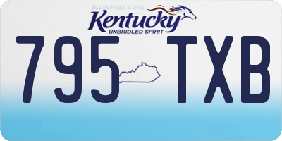 KY license plate 795TXB