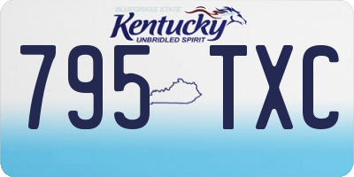 KY license plate 795TXC