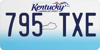 KY license plate 795TXE