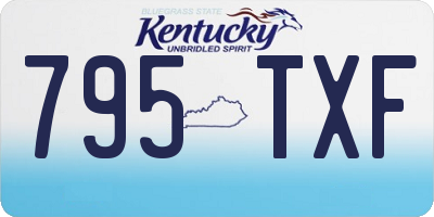 KY license plate 795TXF