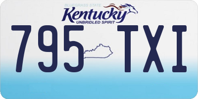 KY license plate 795TXI