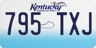 KY license plate 795TXJ